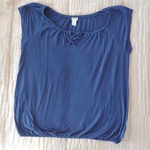 Old Navy dark blue short-sleeved boho top, sz S